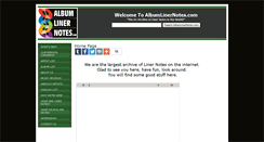 Desktop Screenshot of albumlinernotes.com