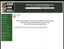 Tablet Screenshot of albumlinernotes.com